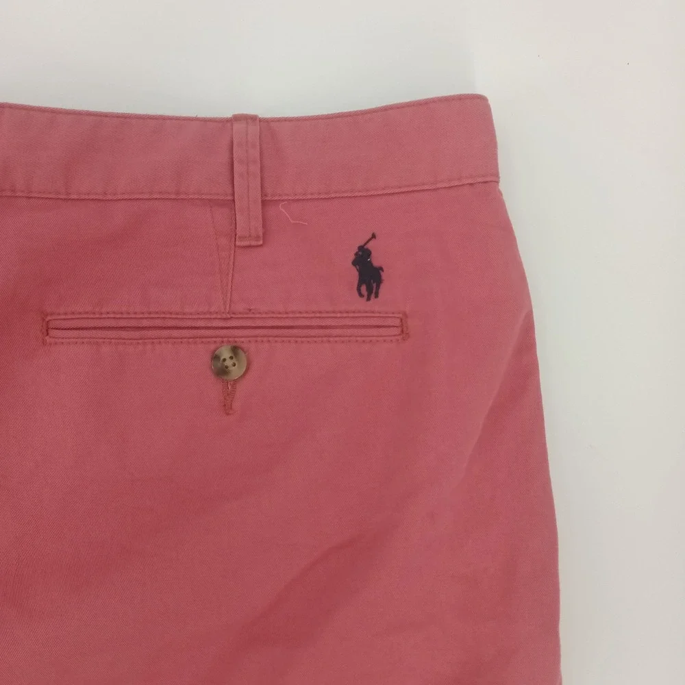 Polo Ralph Lauren Mens Relaxed Fit Chino Shorts Logo Pink salmon Sz 40 actual 41